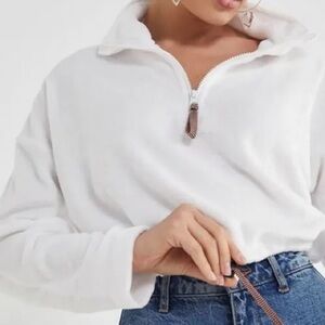 Urban Outfitters Angela Fleece Polo Sweatshirt